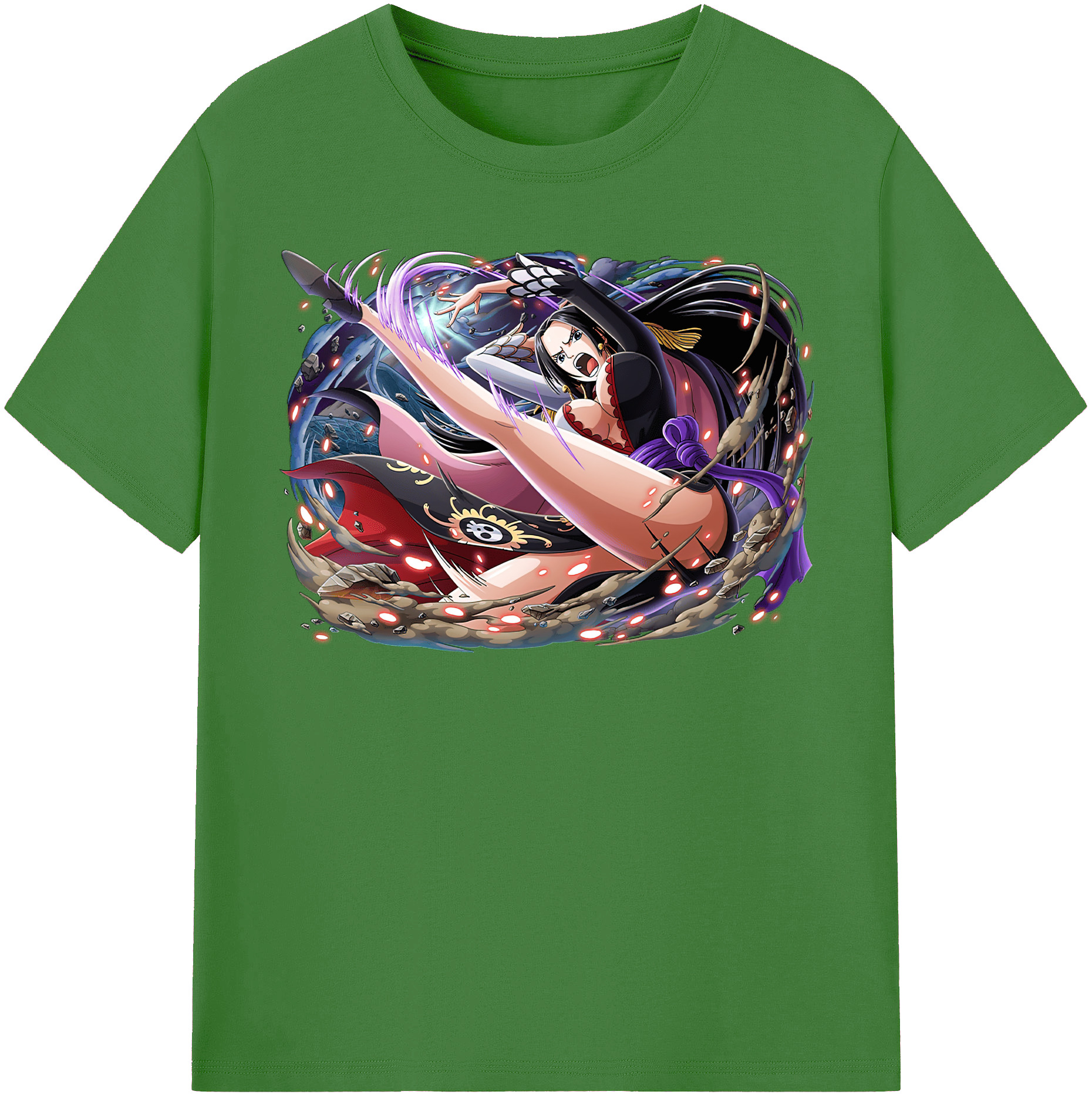 ワンピース ボア・ハンコック ONE PIECE Boa·Hancock レディースカジュアルプリントTシャツ（綿100％）